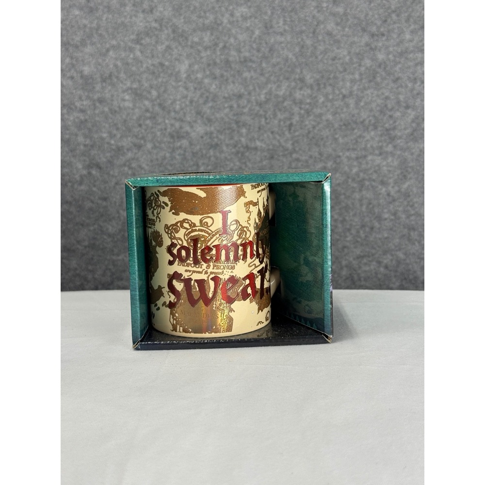 Harry Potter Marauder's Map Ceramic Mug 14oz Silver Buffalo I Solemnly Swear NEW